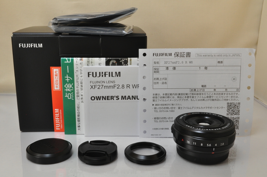 新品同様 FUJIFILM XF 27mm F2.8 ブラック Lens w/Box♪♪#1786EX